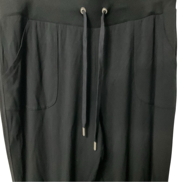 Liz Claiborne Black Pull-On Crop Joggers XL Women Lounge Casual Lightweight - Picture 4 of 7